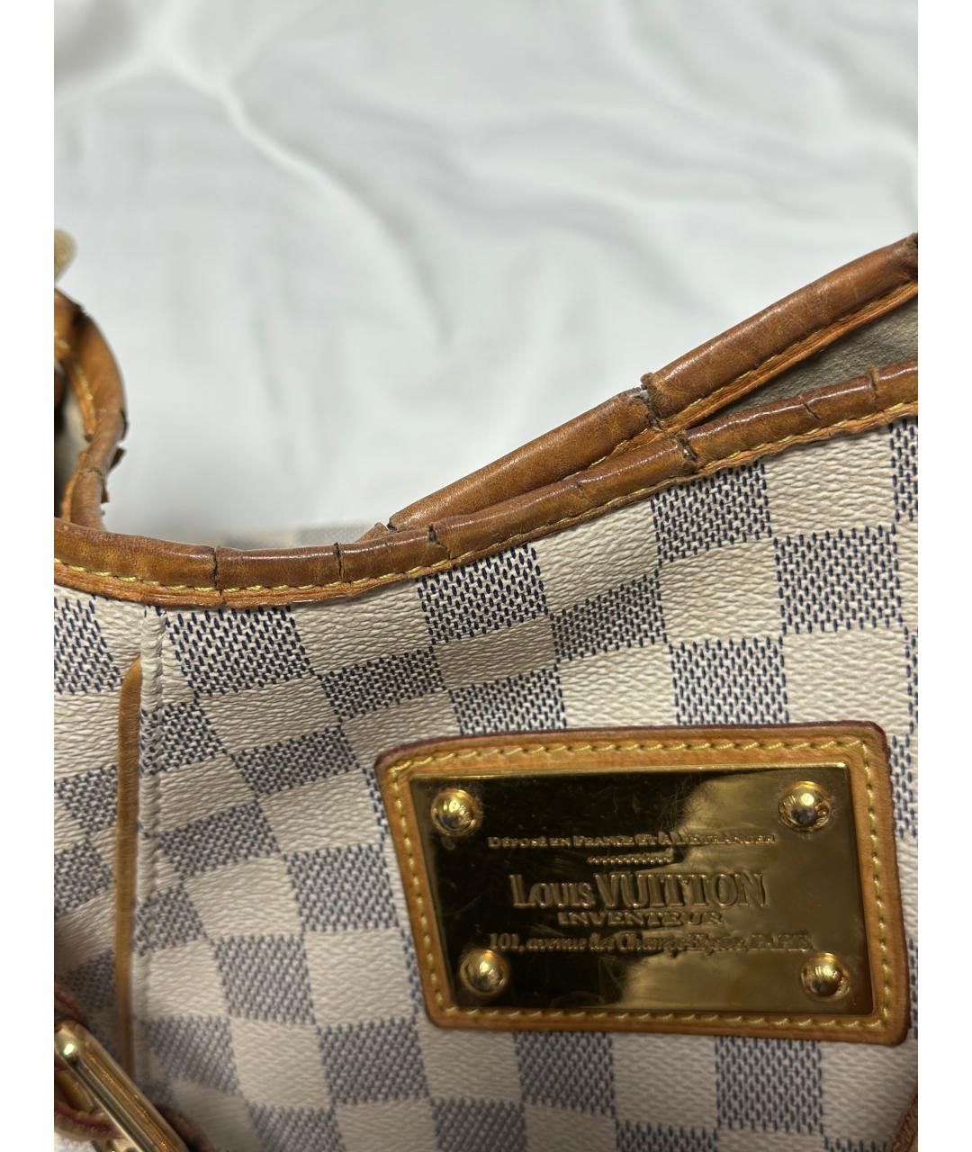 LOUIS VUITTON Белая сумка тоут из канвы, фото 3