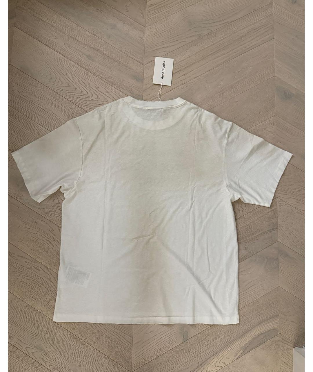 ACNE STUDIOS Белая хлопковая футболка, фото 2