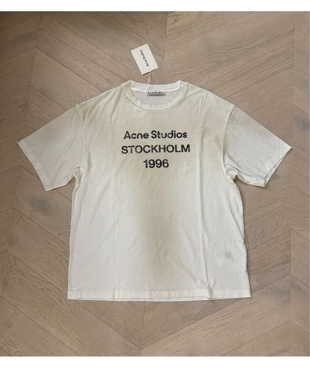 ACNE STUDIOS Белая хлопковая футболка, фото 5