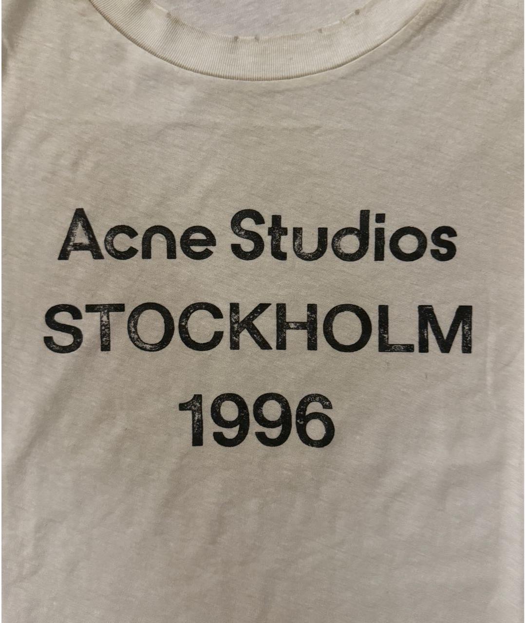 ACNE STUDIOS Белая хлопковая футболка, фото 4