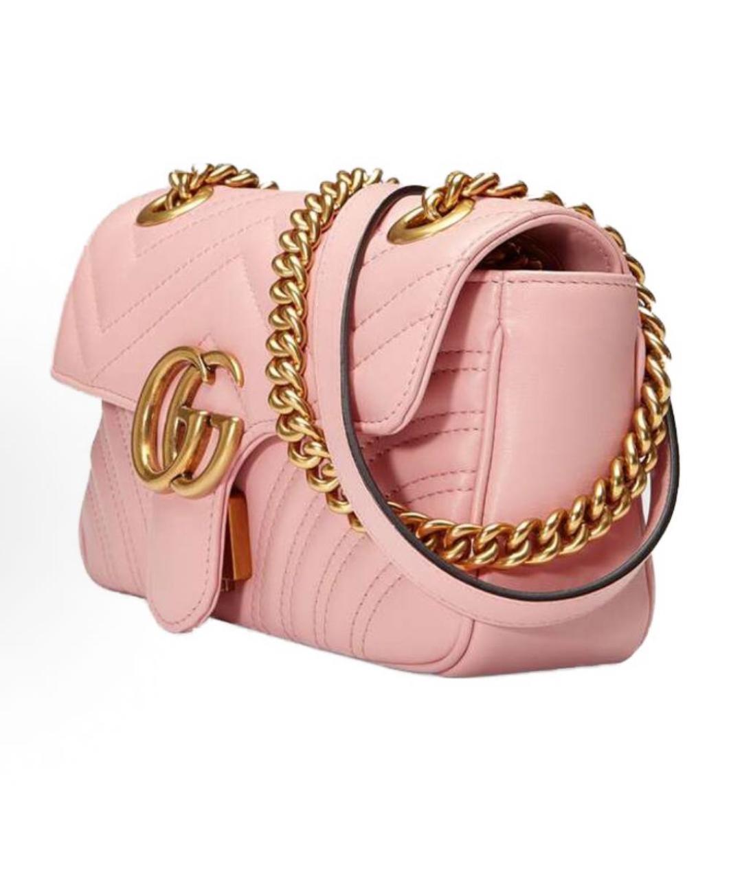 GUCCI Розовая кожаная сумка через плечо, фото 3