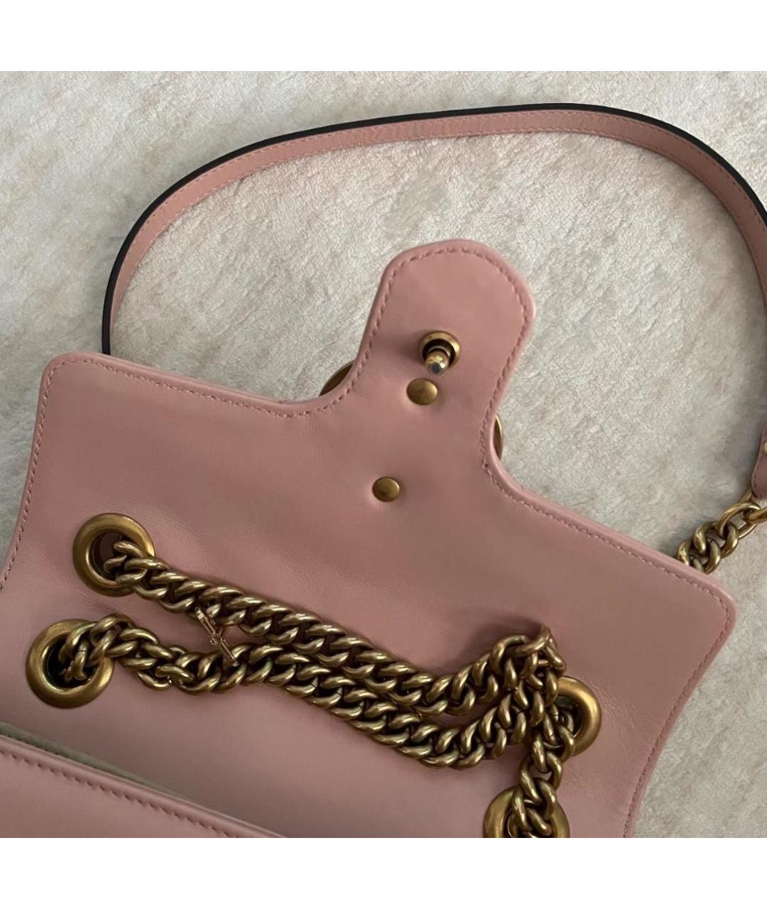GUCCI Розовая кожаная сумка через плечо, фото 7