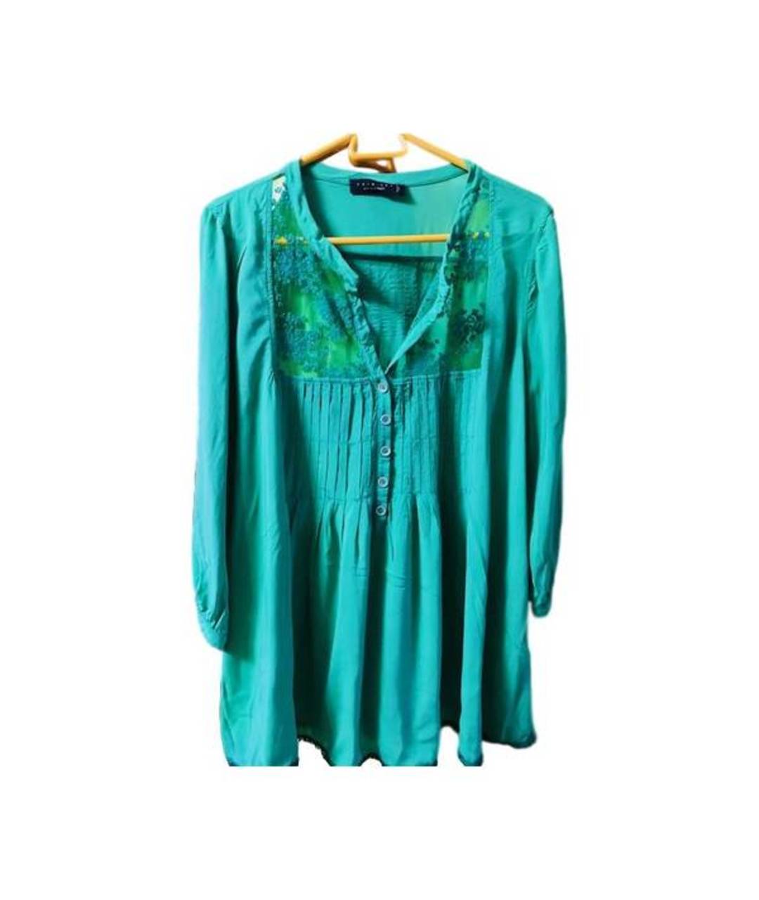 TWIN-SET Зеленая вискозная рубашка, фото 8