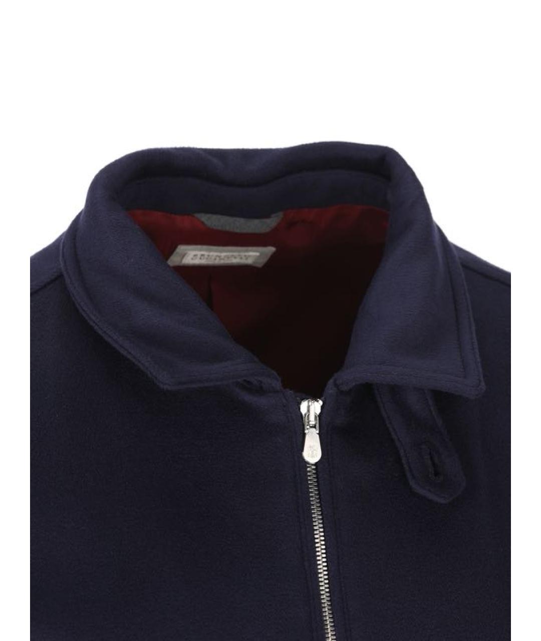 BRUNELLO CUCINELLI Темно-синяя шерстяная куртка, фото 8