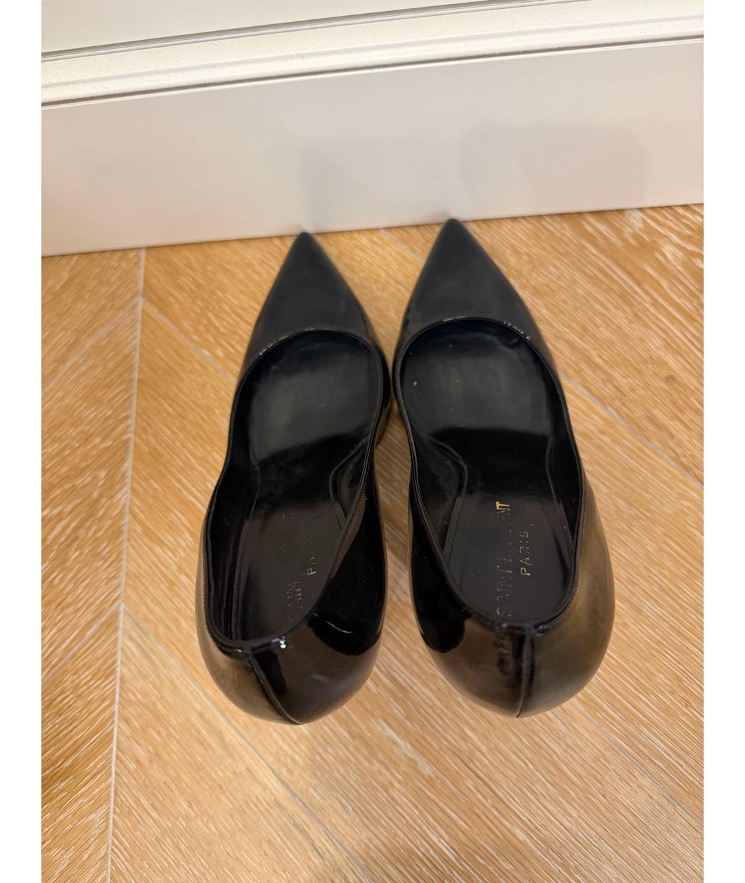 SAINT LAURENT Черные туфли из лакированной кожи, фото 3