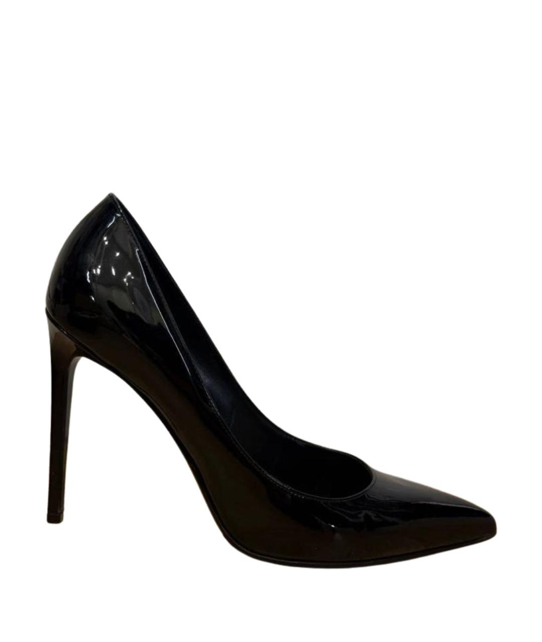 SAINT LAURENT Черные туфли из лакированной кожи, фото 1