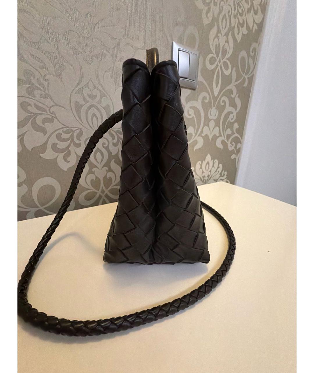 BOTTEGA VENETA Коричневая кожаная сумка через плечо, фото 2