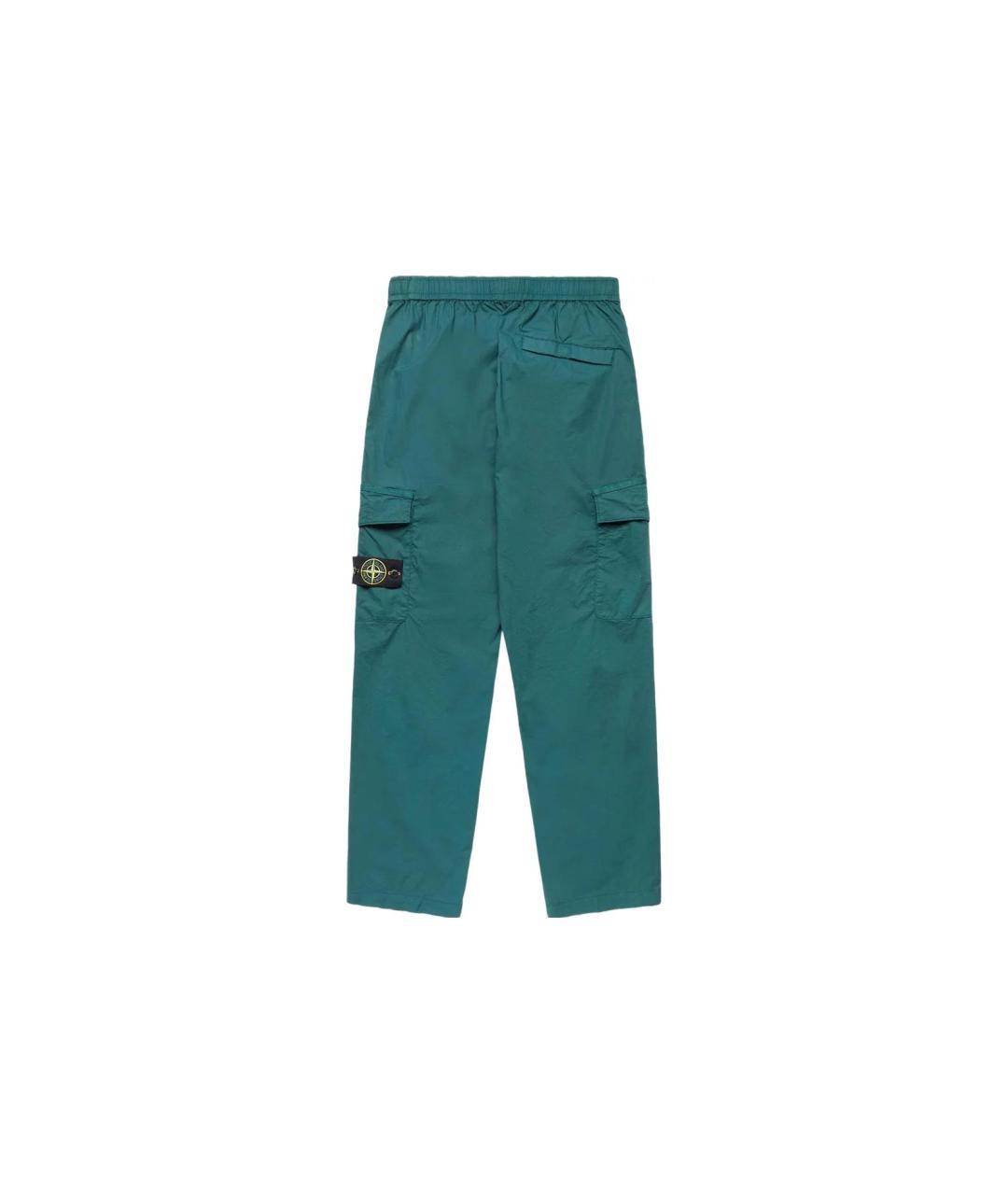 STONE ISLAND Зеленые брюки чинос, фото 3