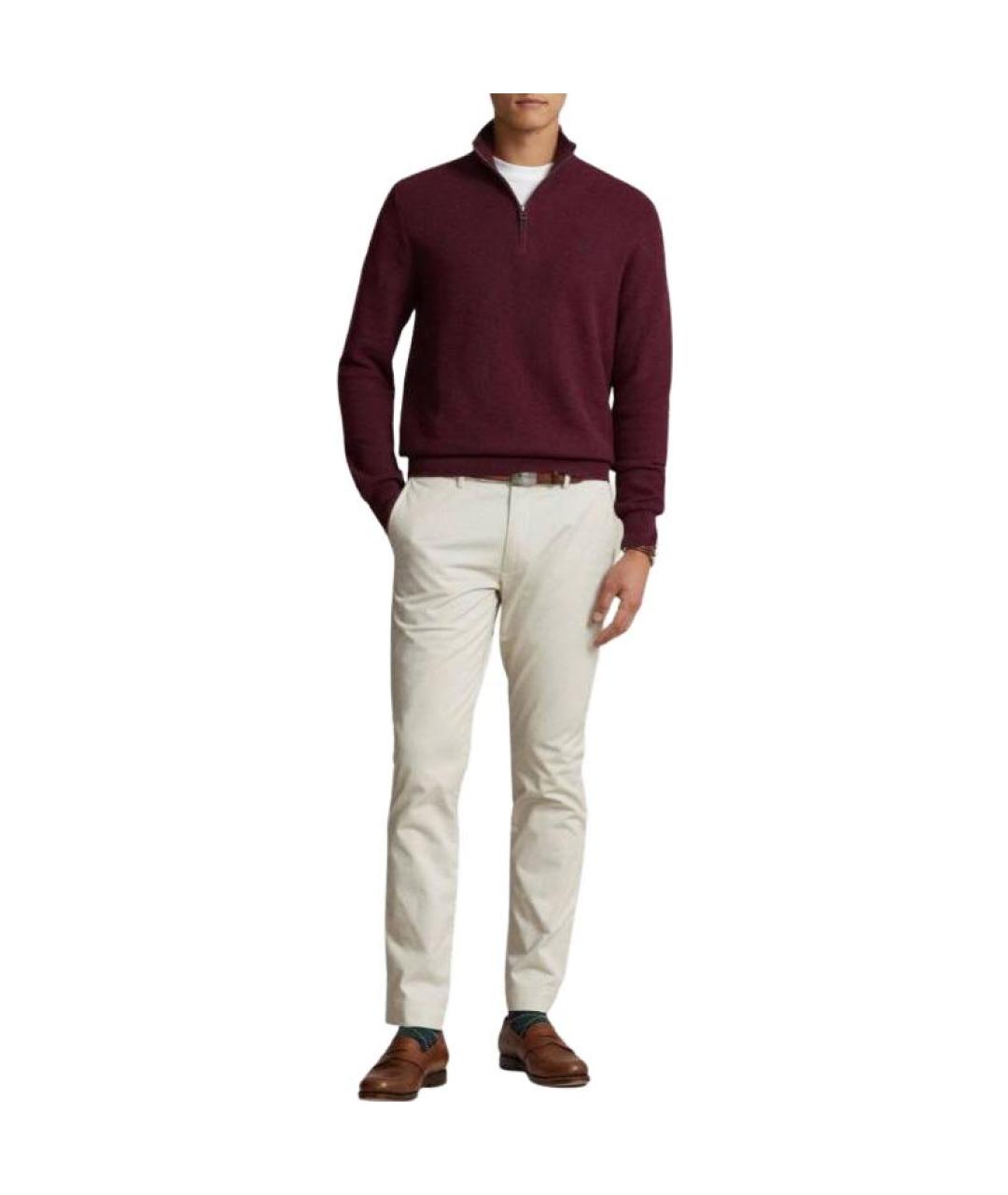 POLO RALPH LAUREN Красный хлопковый джемпер / свитер, фото 4