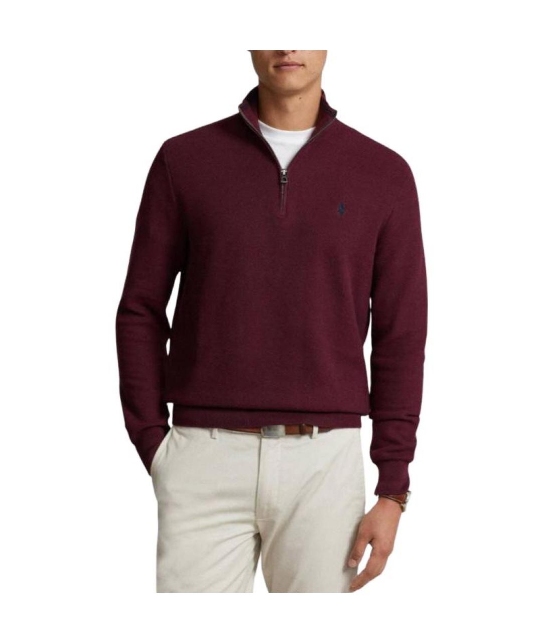 POLO RALPH LAUREN Красный хлопковый джемпер / свитер, фото 2