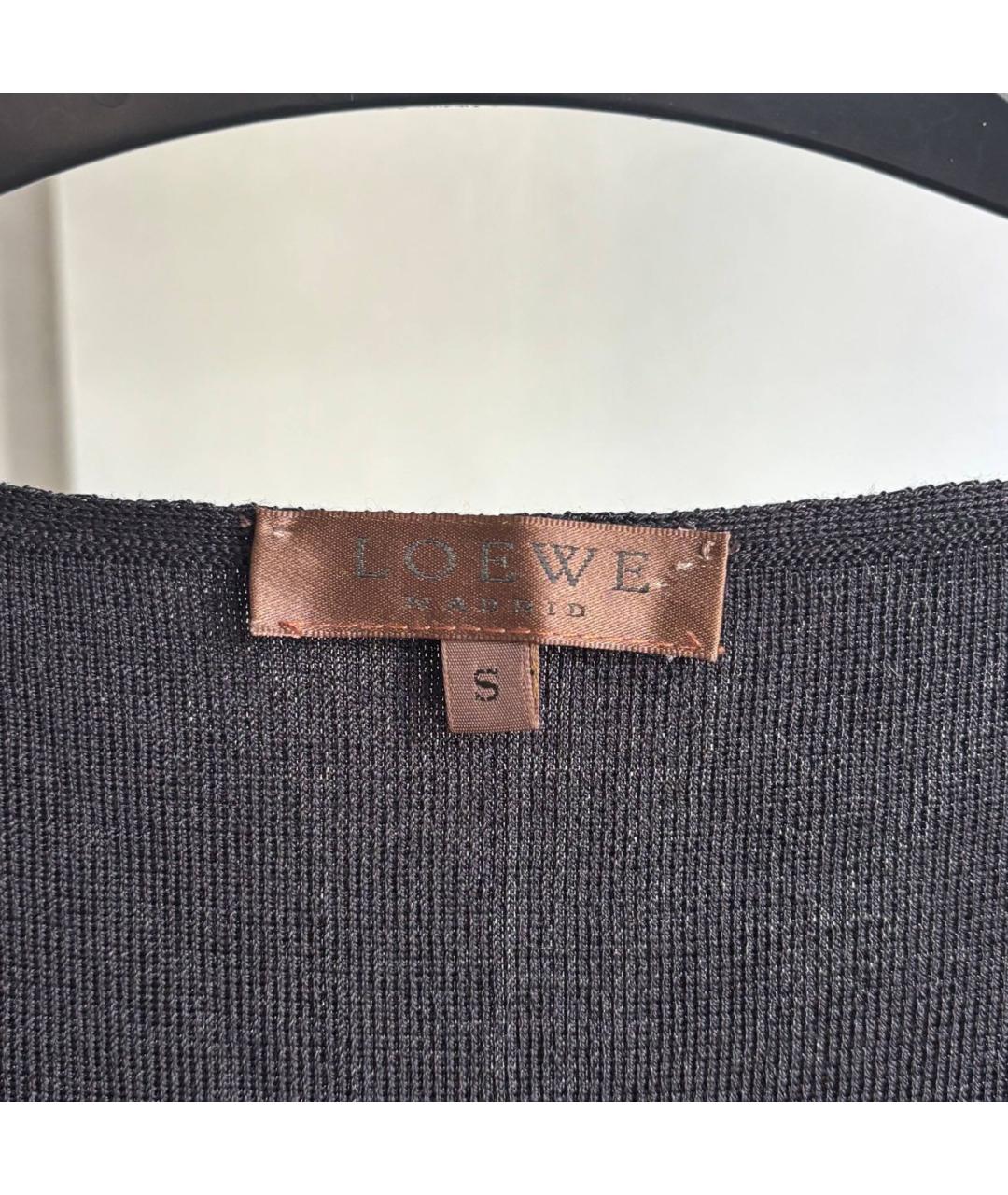 LOEWE Черная шелковая майка, фото 4