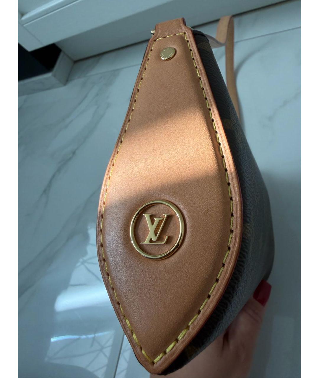 LOUIS VUITTON Коричневая сумка через плечо из канвы, фото 3