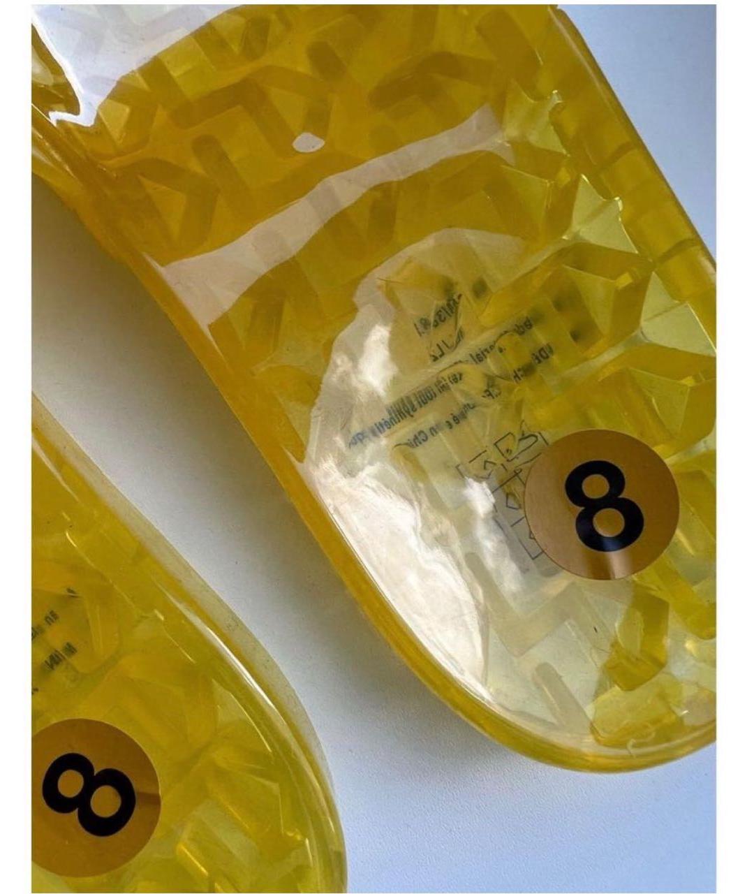 KARL LAGERFELD Желтые резиновые шлепанцы, фото 4