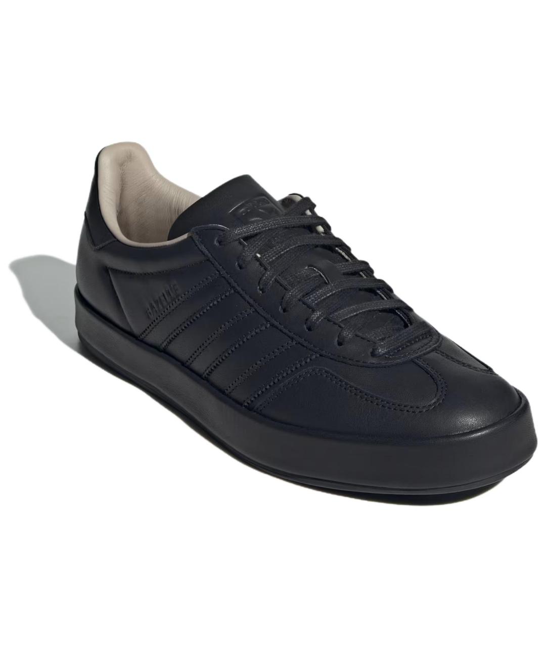 ADIDAS Черные кожаные кроссовки, фото 3