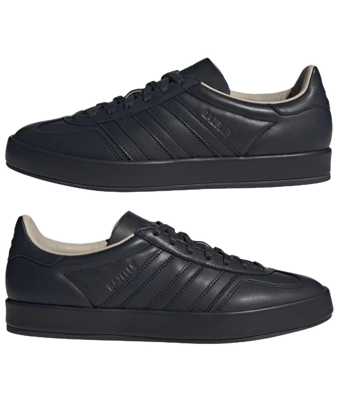 ADIDAS Черные кожаные кроссовки, фото 5