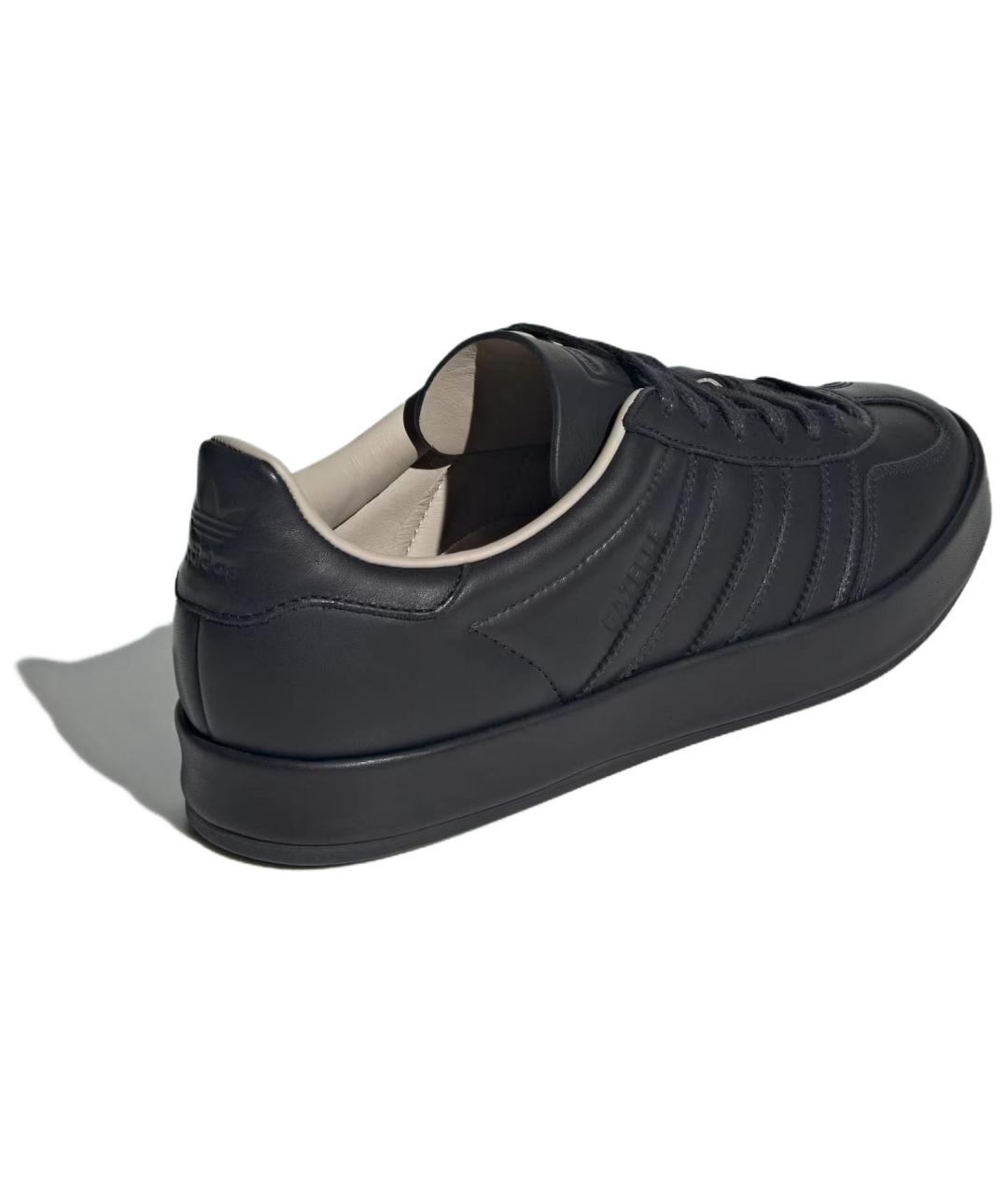ADIDAS Черные кожаные кроссовки, фото 4