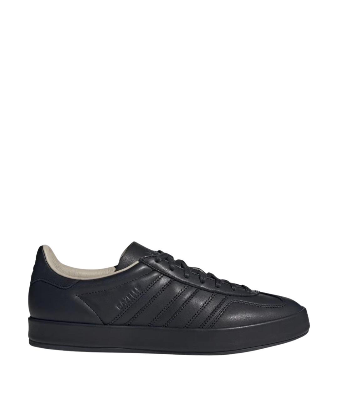 ADIDAS Черные кожаные кроссовки, фото 1