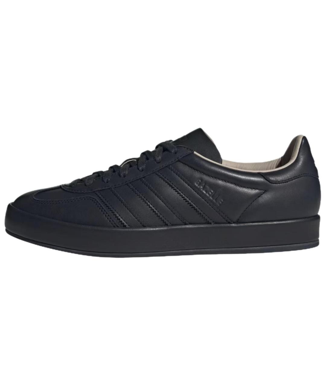 ADIDAS Черные кожаные кроссовки, фото 2