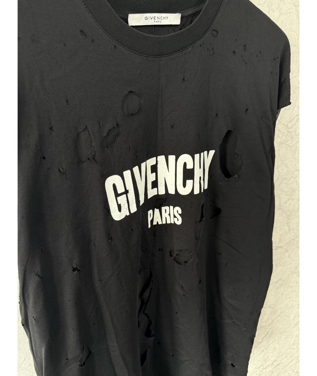 GIVENCHY Черная хлопковая футболка, фото 3
