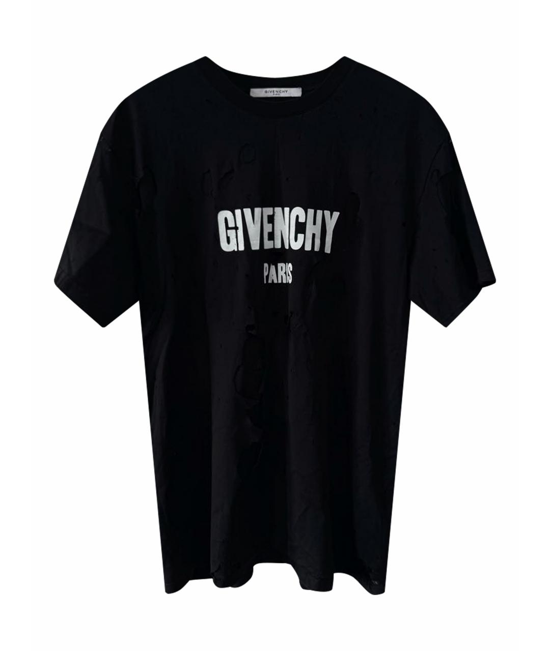 GIVENCHY Черная хлопковая футболка, фото 1