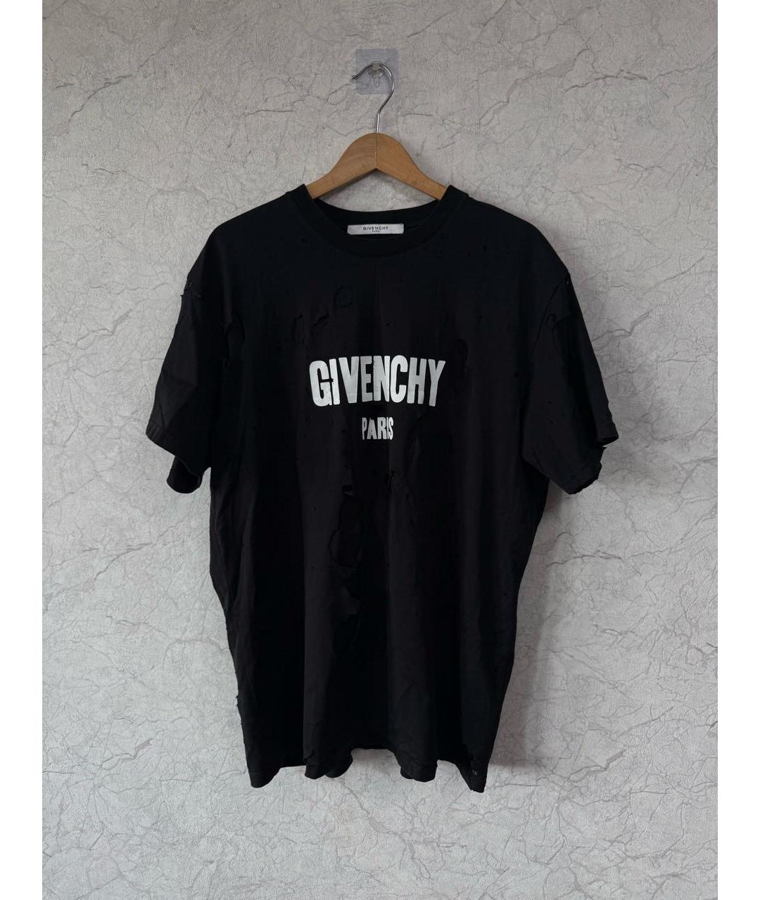 GIVENCHY Черная хлопковая футболка, фото 5