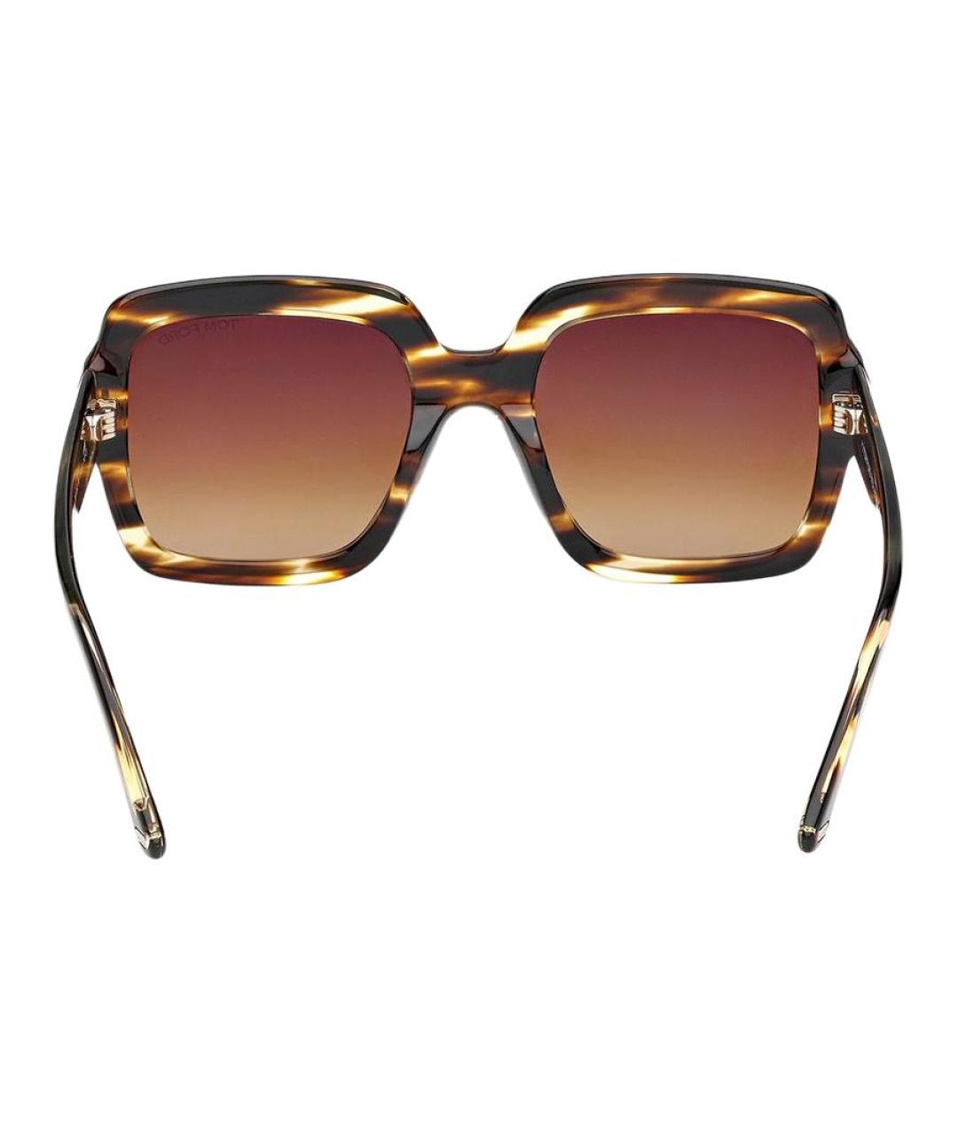 TOM FORD Коричневые пластиковые солнцезащитные очки, фото 4