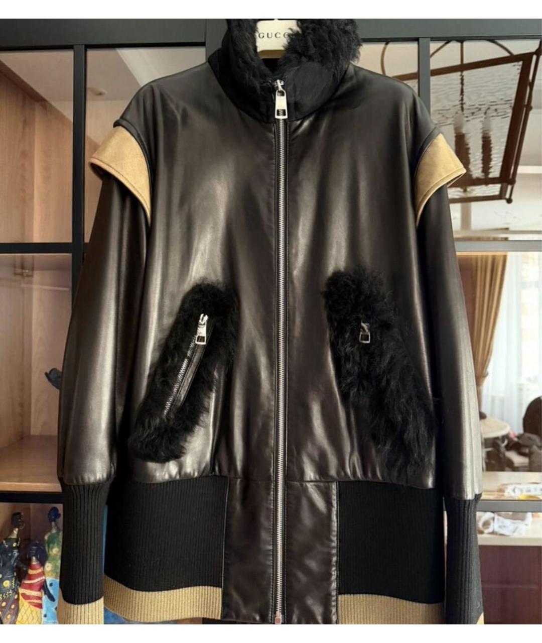GUCCI Черная кожаная куртка, фото 9