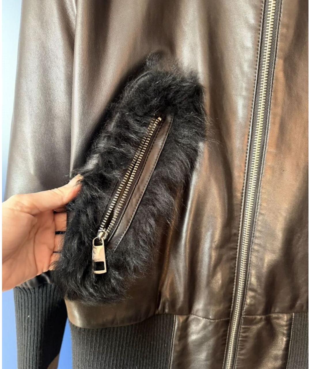 GUCCI Черная кожаная куртка, фото 4