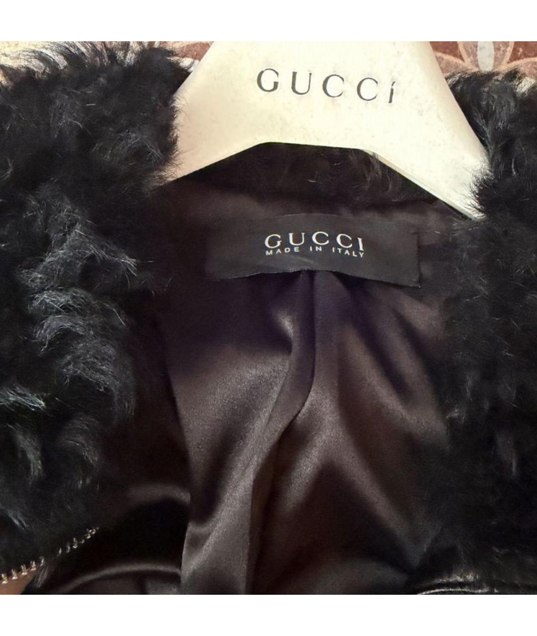 GUCCI Черная кожаная куртка, фото 5