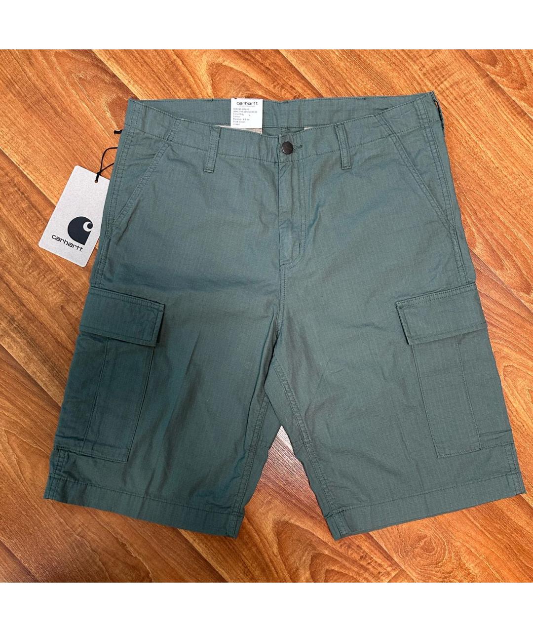 CARHARTT WIP Зеленые хлопковые шорты, фото 8