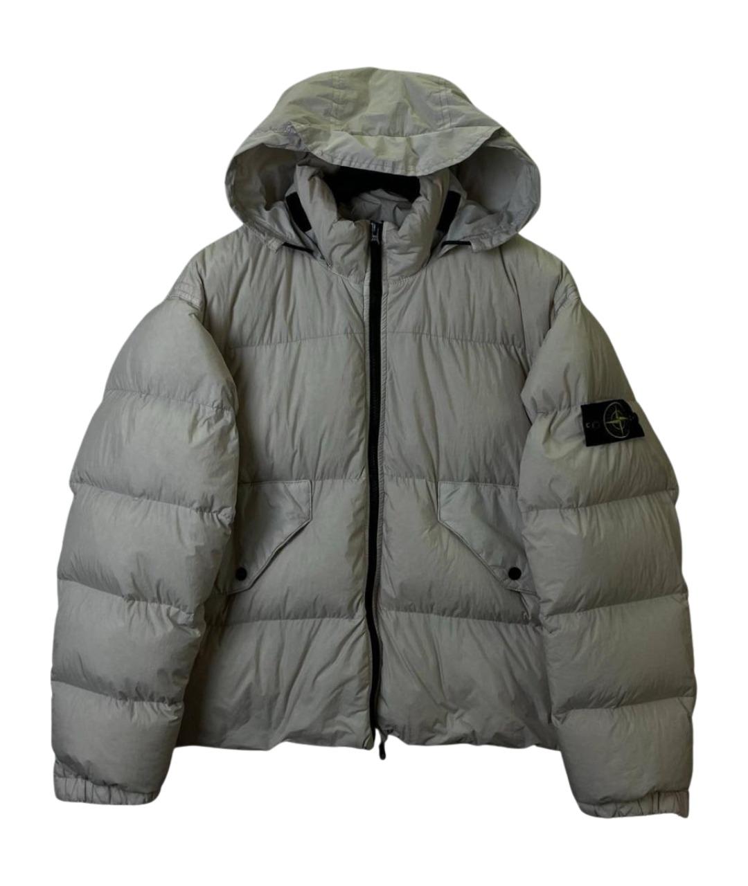 STONE ISLAND Бежевый пуховик, фото 1