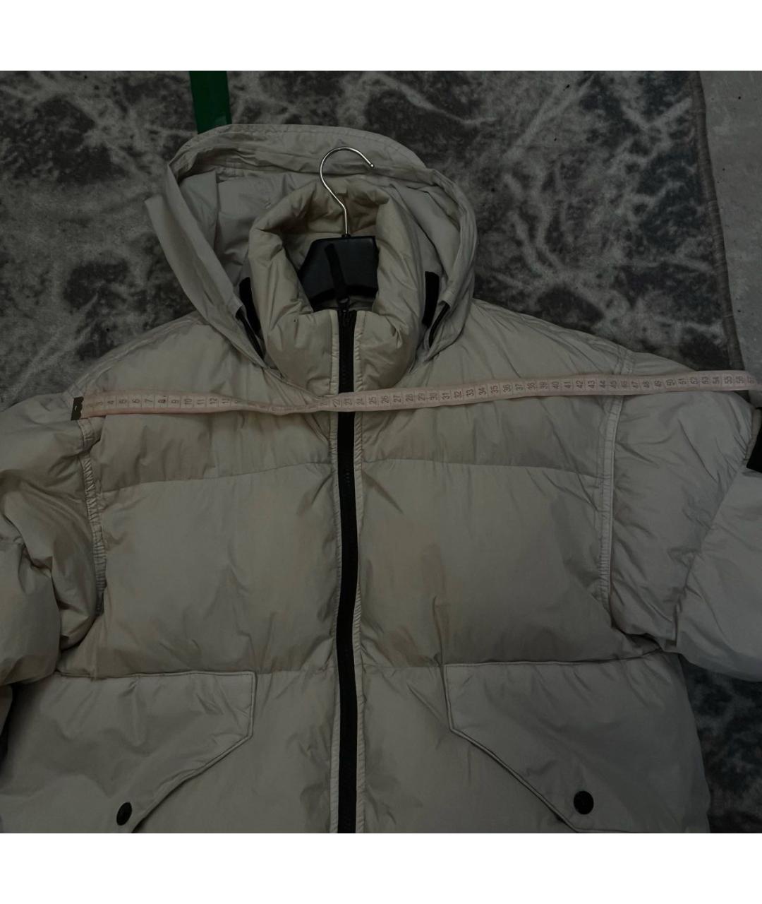 STONE ISLAND Бежевый пуховик, фото 6