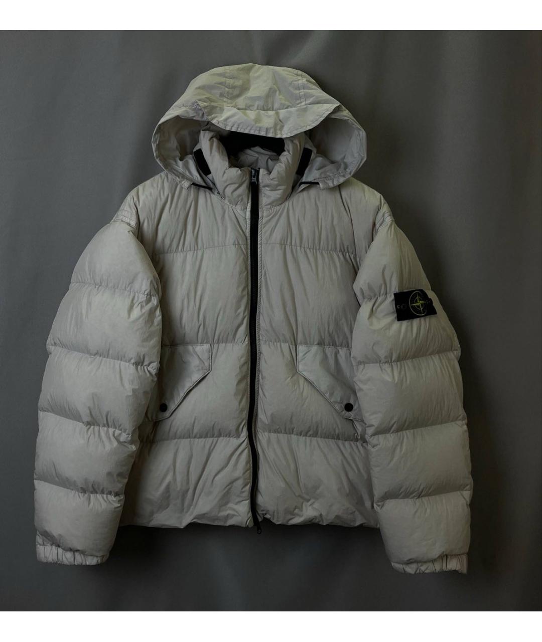 STONE ISLAND Бежевый пуховик, фото 9
