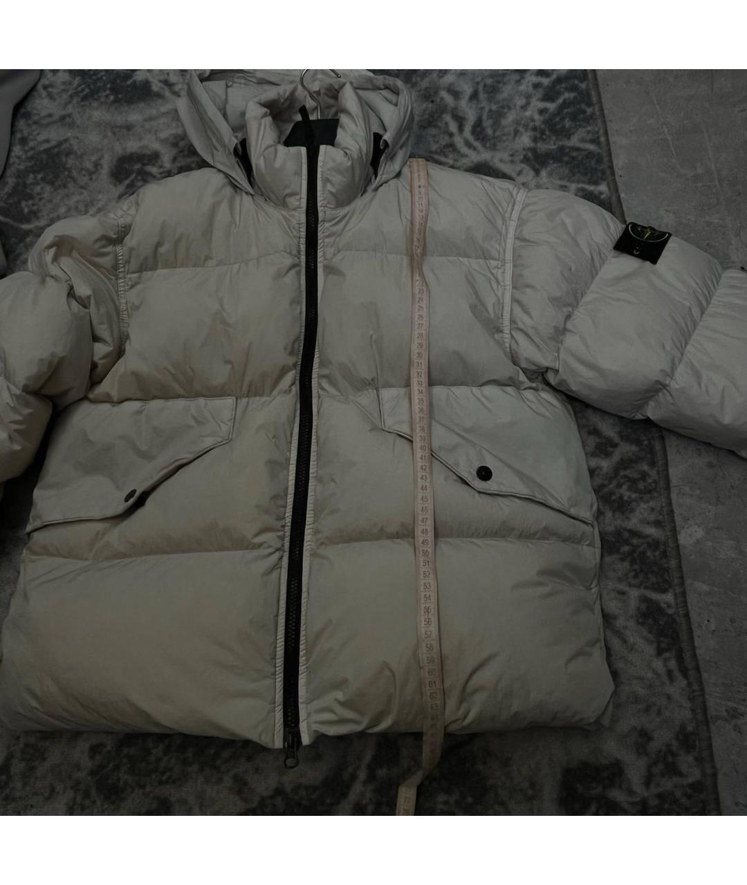 STONE ISLAND Бежевый пуховик, фото 7