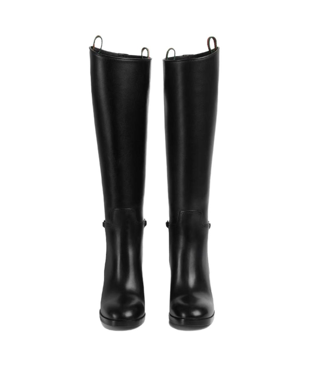 GUCCI Черные кожаные сапоги, фото 5
