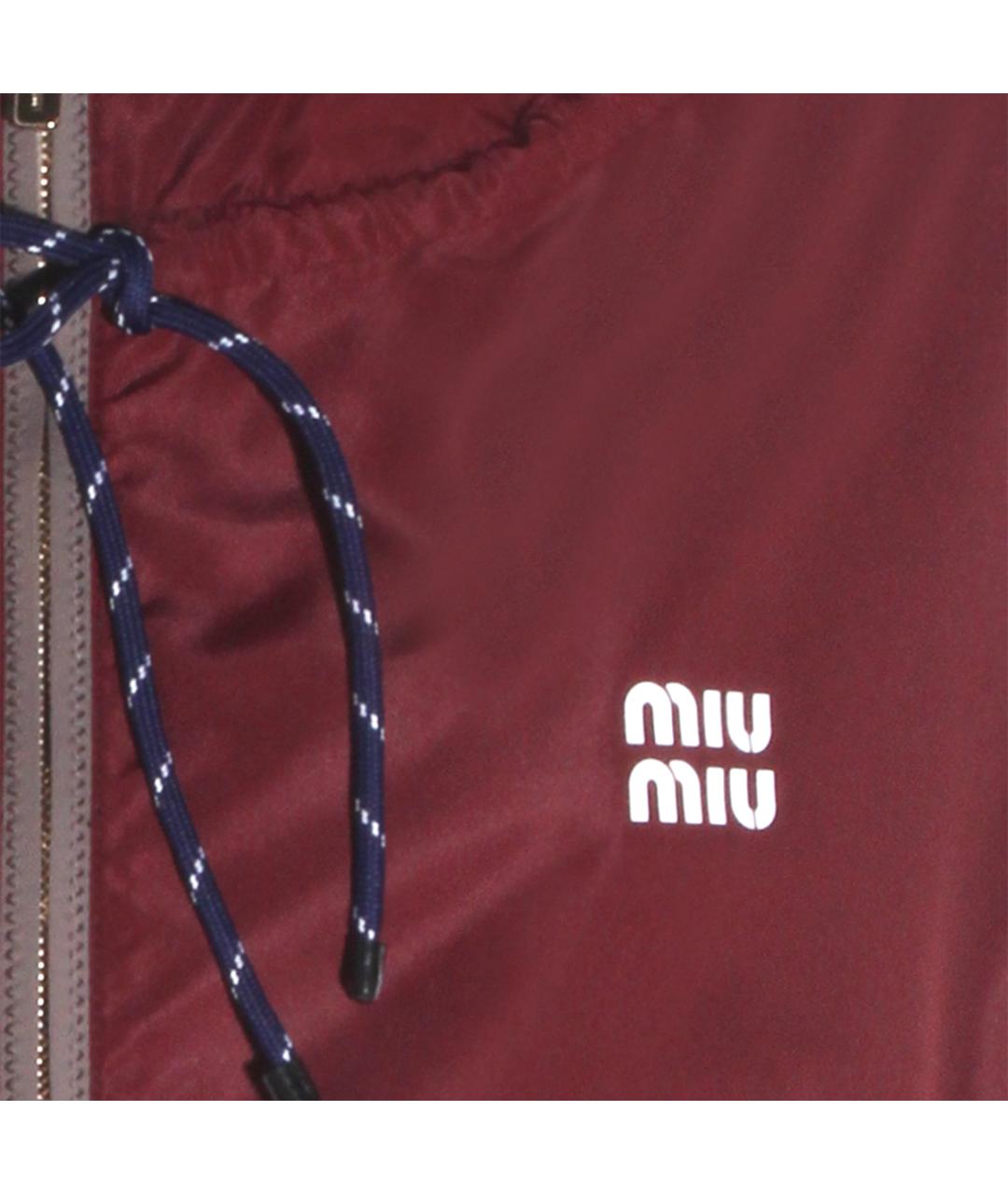 MIU MIU Бордовая хлопковая куртка, фото 3