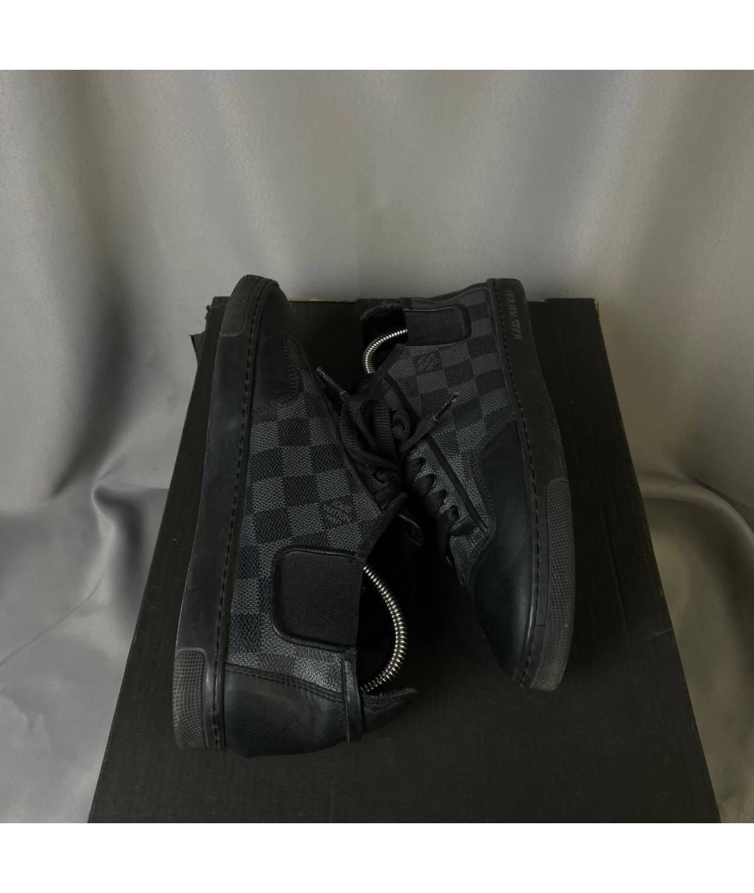 LOUIS VUITTON Черные низкие кроссовки / кеды, фото 4