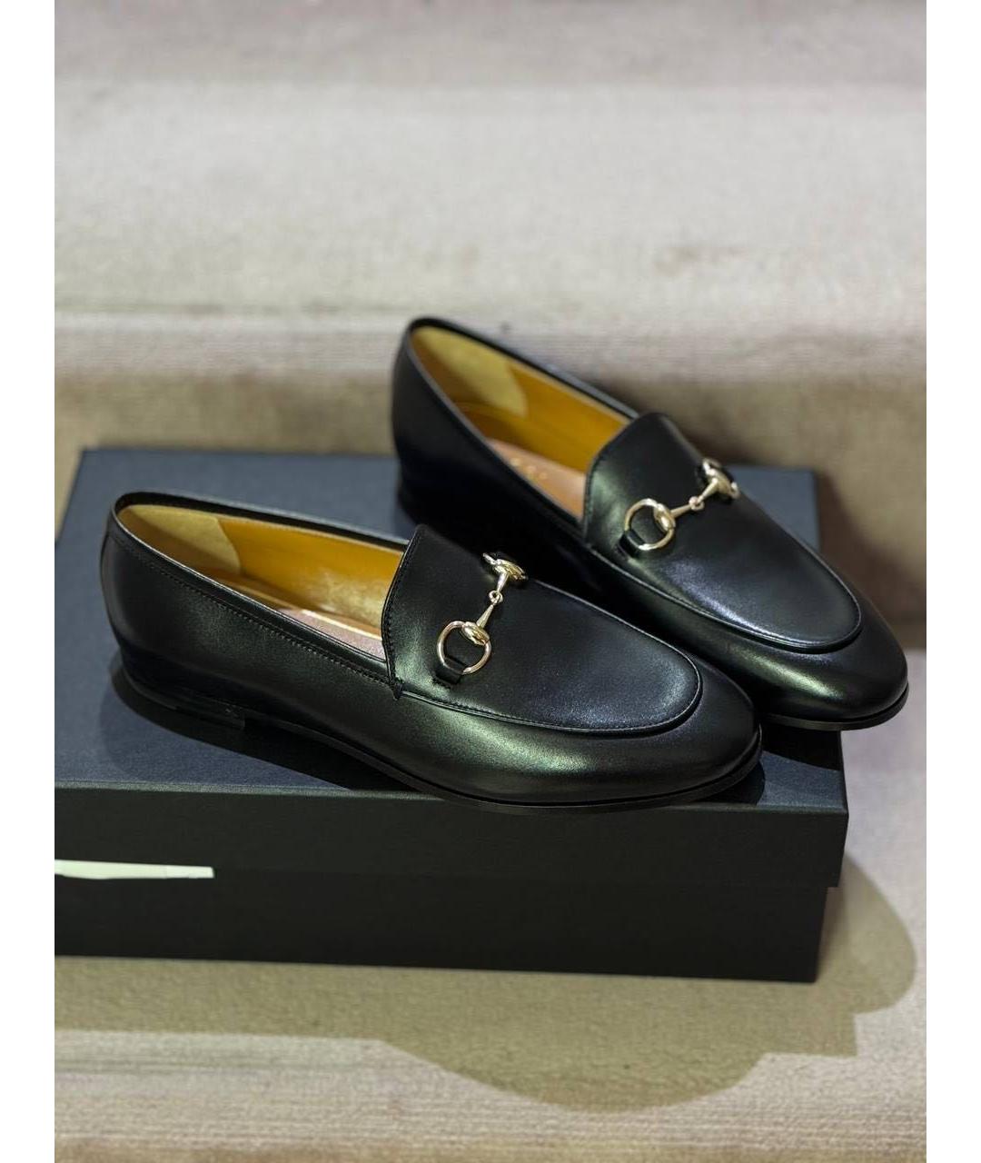 GUCCI Черные кожаные лоферы, фото 4