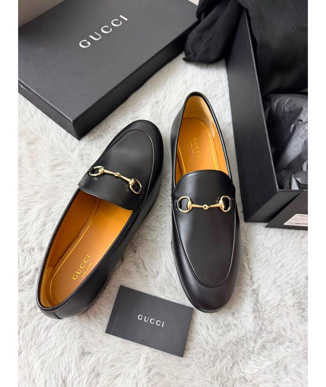 GUCCI Черные кожаные лоферы, фото 8