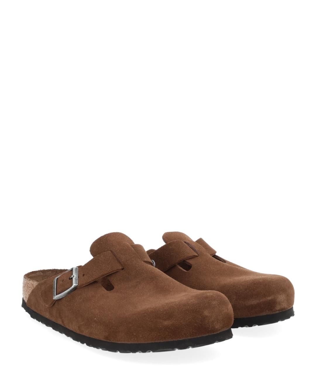 BIRKENSTOCK Коричневые кожаные мюли, фото 2