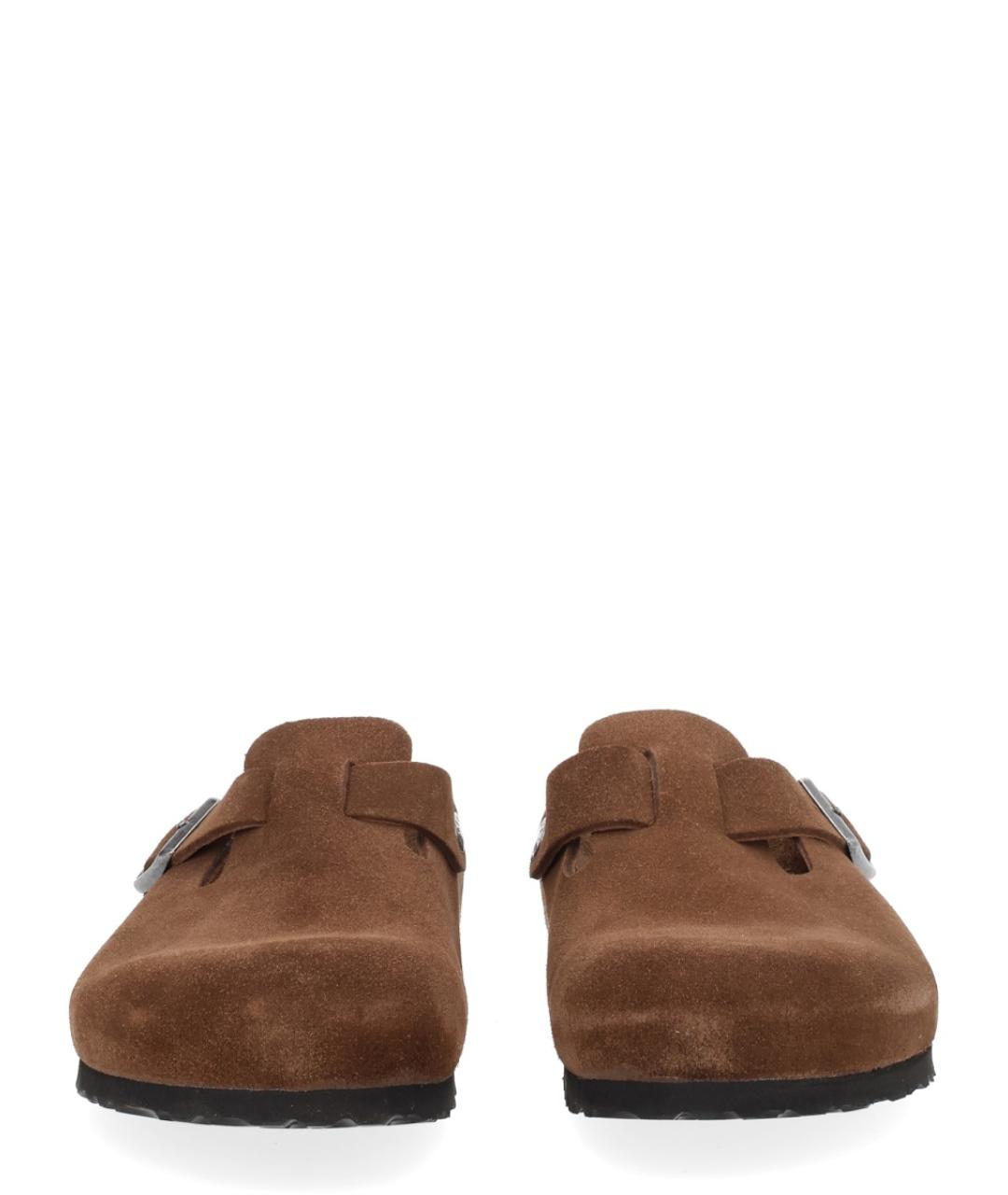 BIRKENSTOCK Коричневые кожаные мюли, фото 3