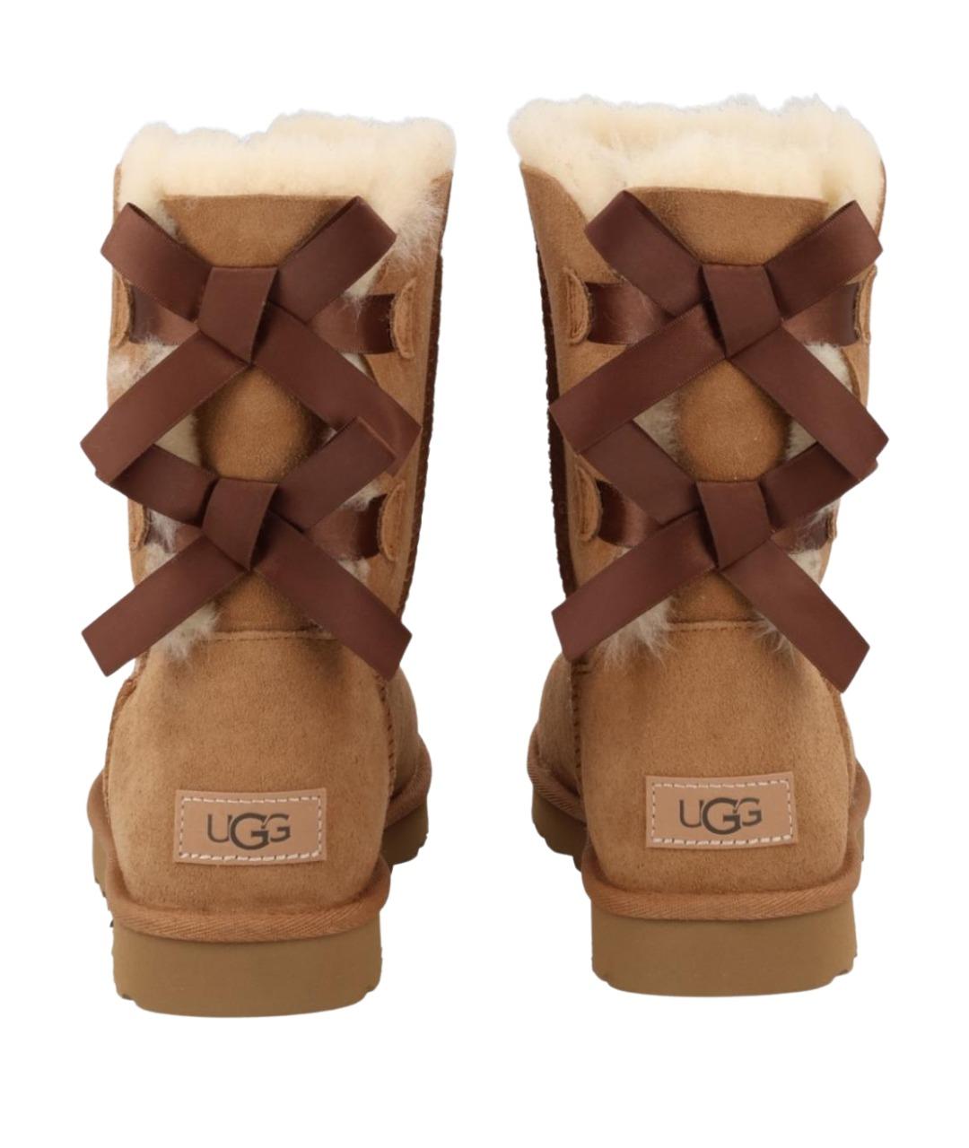 UGG Коричневые замшевые сапоги, фото 3