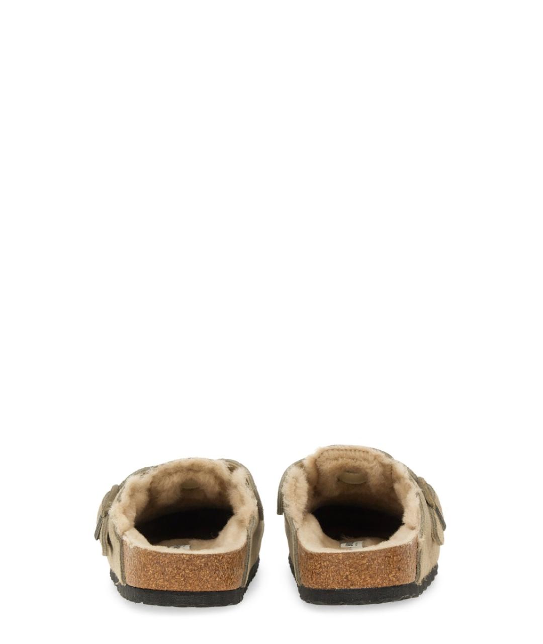 BIRKENSTOCK Бежевые замшевые мюли, фото 3