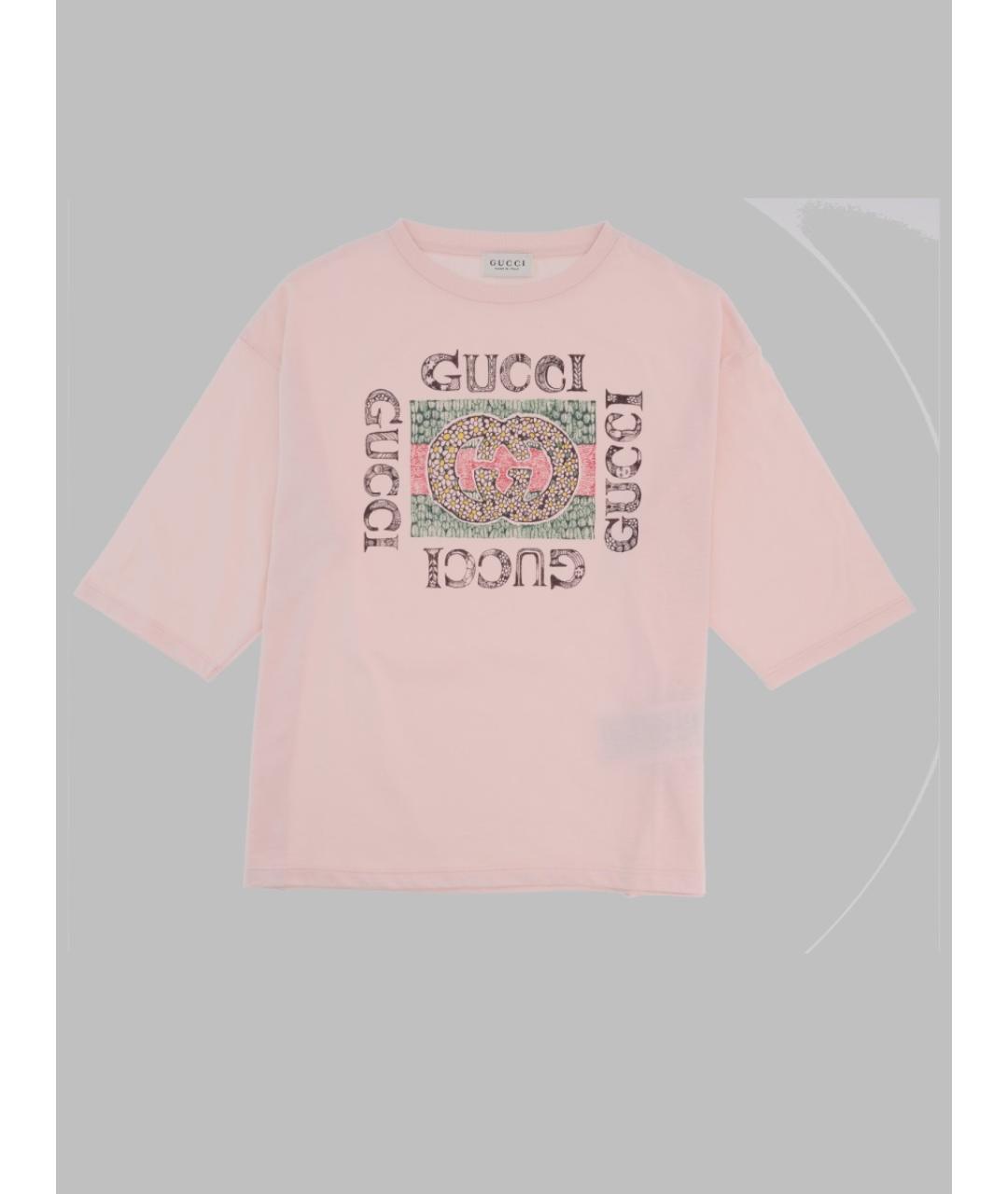 GUCCI Розовый хлопковый детская футболка / топ, фото 3