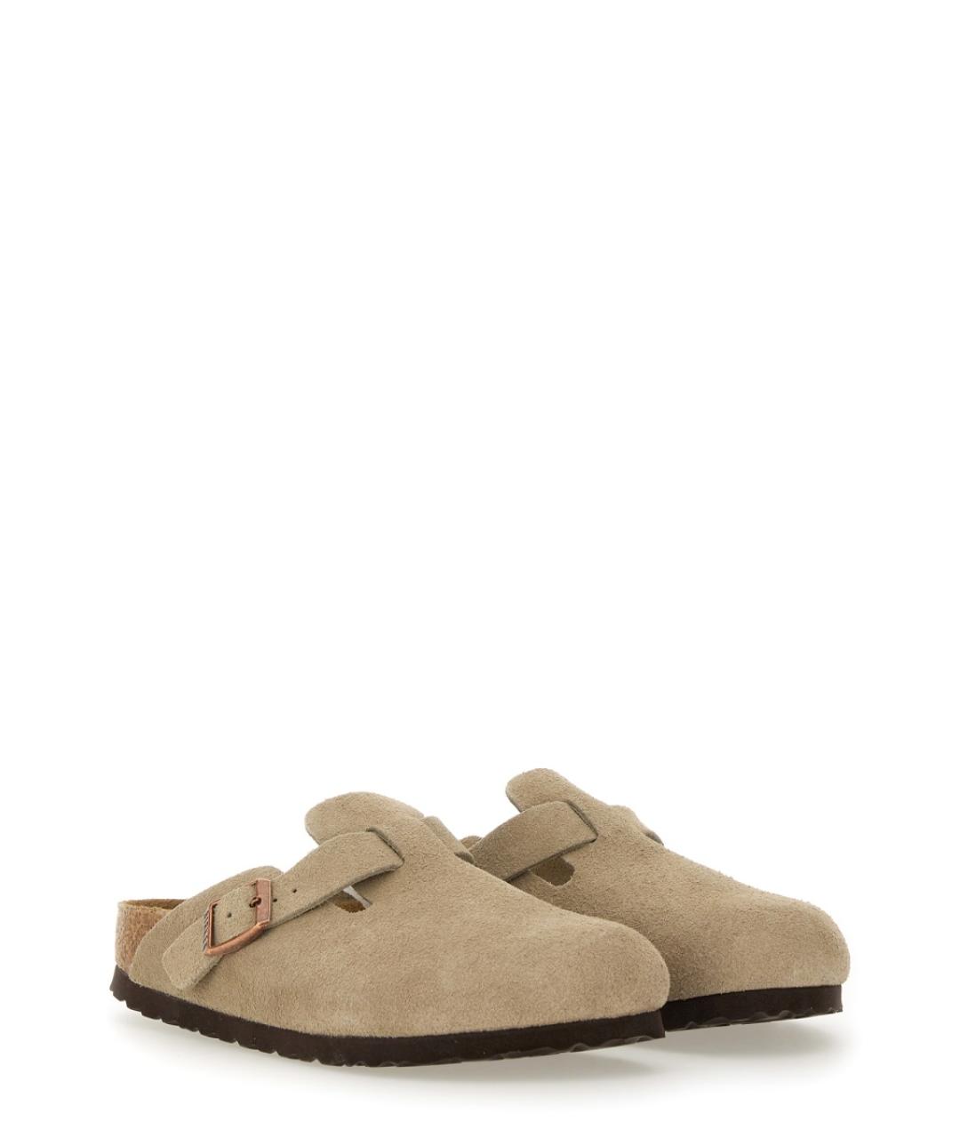 BIRKENSTOCK Бежевые замшевые мюли, фото 2