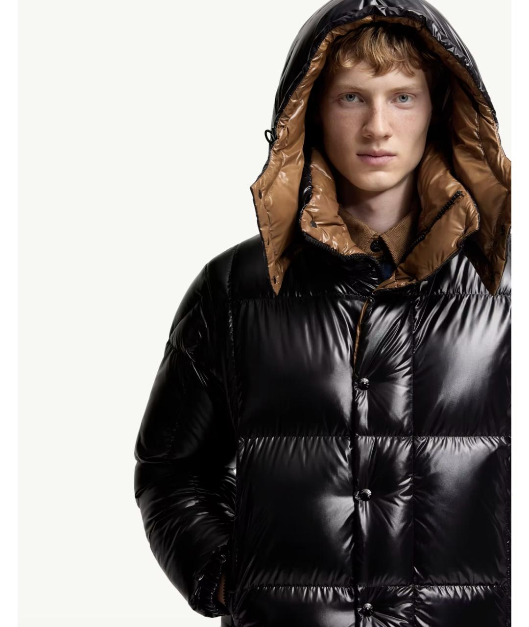 MONCLER Черная полиамидовая куртка, фото 5