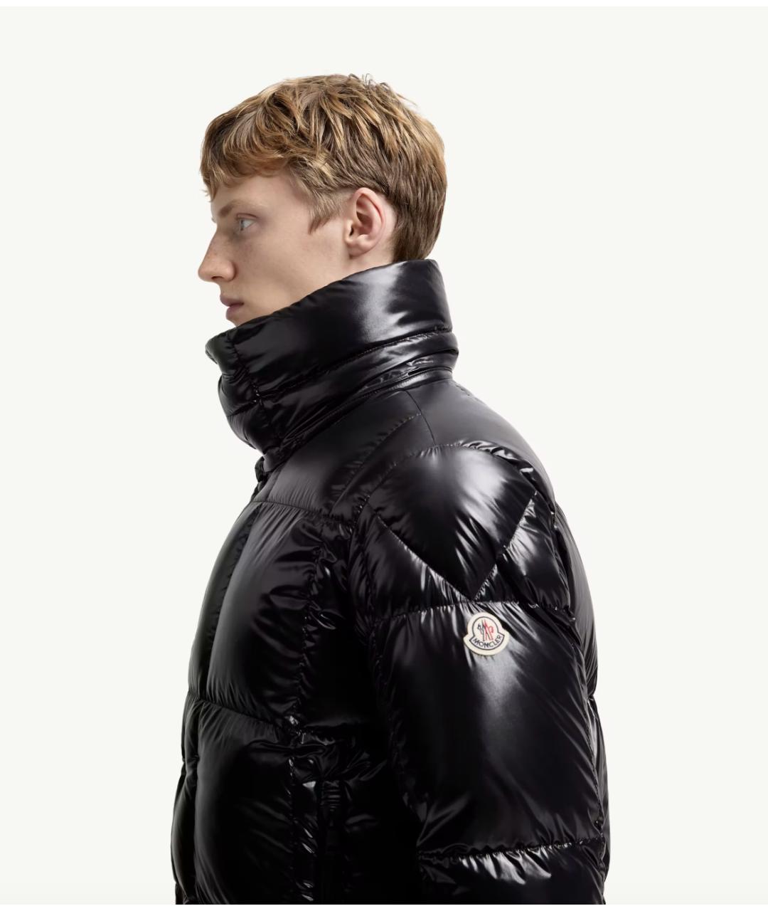 MONCLER Черная полиамидовая куртка, фото 2