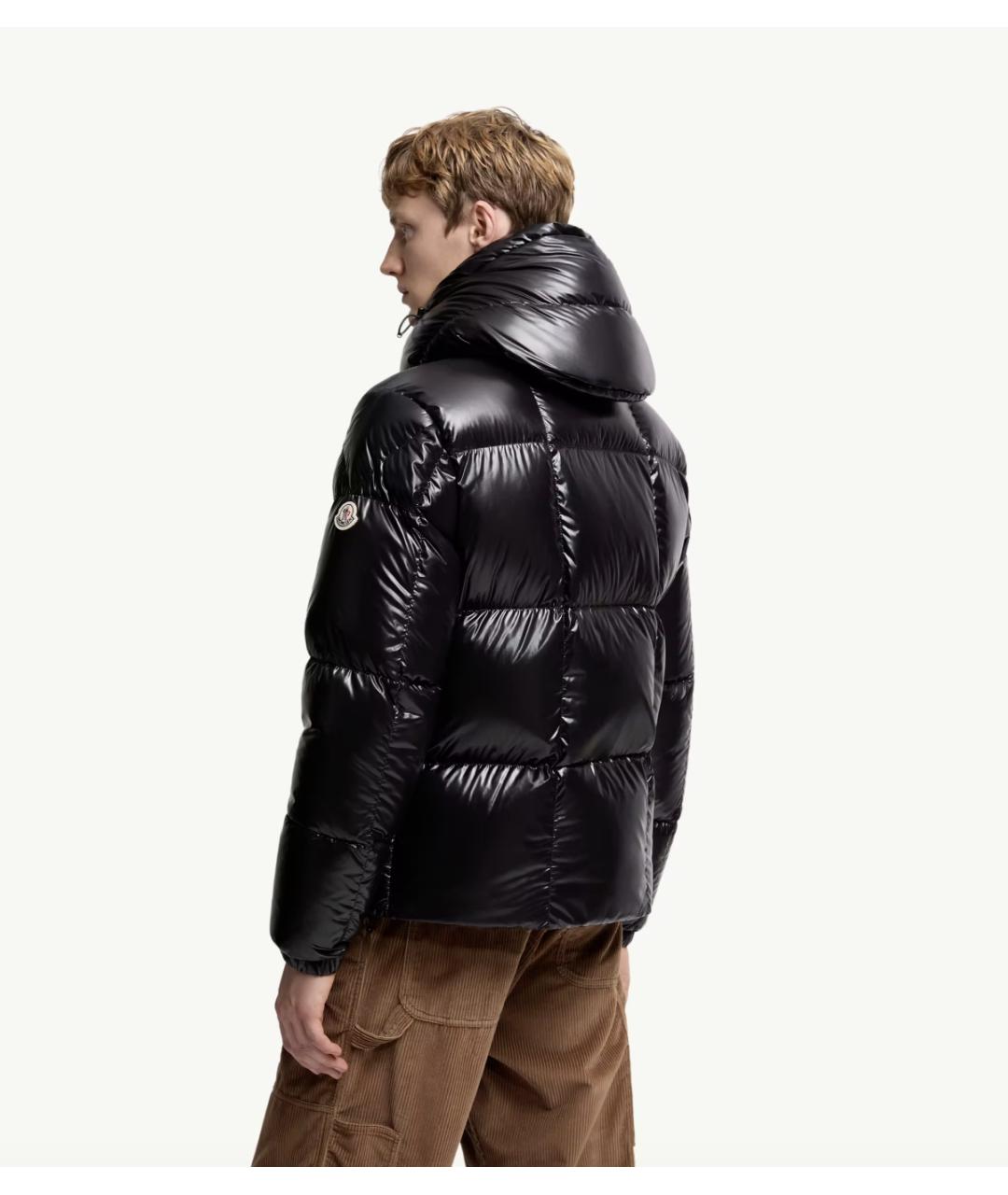 MONCLER Черная полиамидовая куртка, фото 4