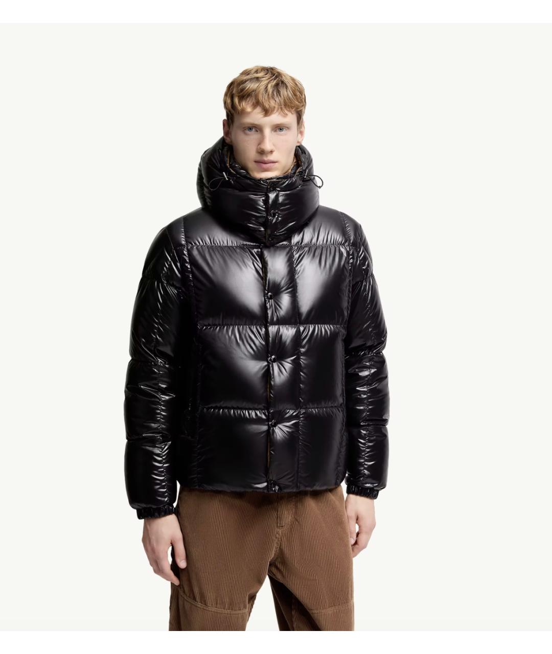 MONCLER Черная полиамидовая куртка, фото 3