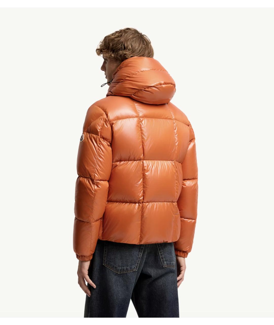 MONCLER Оранжевая полиамидовая куртка, фото 5